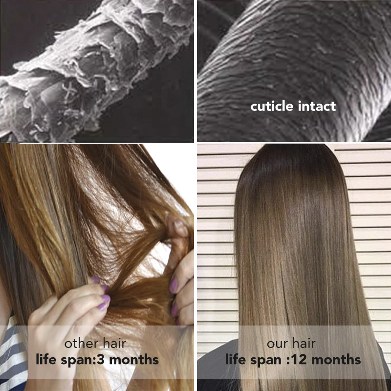 Leshine Human Hair Extensions Tape In Human Hair Extensions Color Grey Keratin Hair Extension