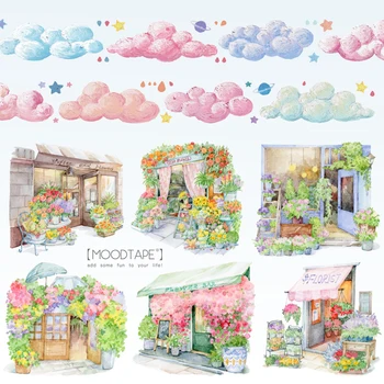 

7cm*90cm Flower Shop Landscaping Scenery washi tape Planner Collage Material Long Cycle