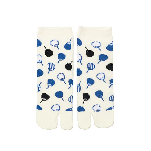 YOOWALK/короткие носки-сандалии; носки унисекс; хлопковые носки с рисунком голубого моря; носки с раздельными носками; Вьетнамки; носки; таби - Цвет: FAN