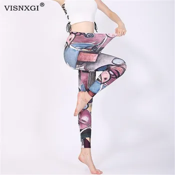 

VISNXGI Sportswear Leggings Women Fitness Leggings For Women Femme High Waist Exercise Workout Pants Pencil Stretchy Trousers
