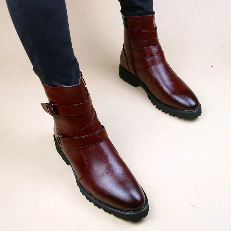 

New Men Boots For Leather Boots Male Shoes Adult Dr Motocycle Boots Plus Fur Warm Ankle Boots Autumn Winter Shoes Men Shoes