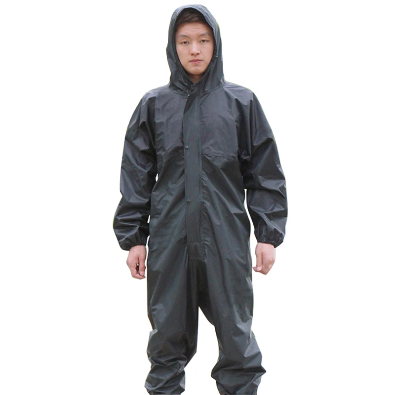 

Working Coveralls Waterproof Hooded Raincoat Overalls Anti-oily Dust-proof Paint Spray clothing Hood Protective Work clothes