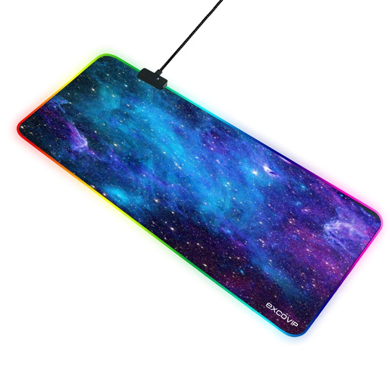 EXCO RGB Звездное игровой Мышь геймер светодиодный подсветкой большой Pad красные