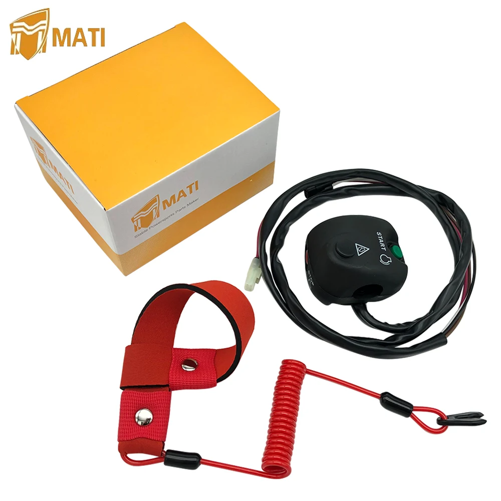 Manubrio Di Arresto Di Inizio Interruttore Di Sicurezza Cordino Per Yamaha Waveblaster Waveraider Waverunner Waveventure Wavejammer 500 650 700 1100