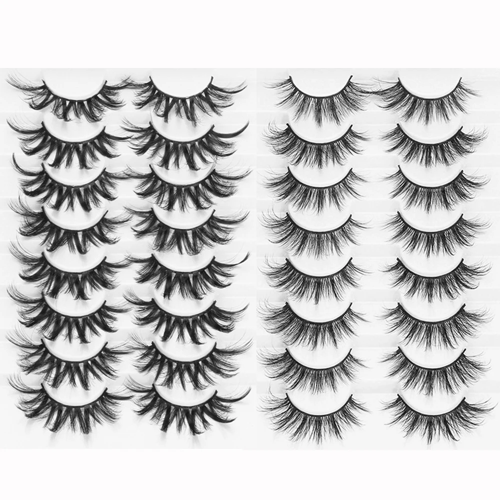 

LEKGAVD 80 Pairs Mink False Eyelashes 3D Natural Eyelash Wispy Fluffy Dramatic Volume Fake Lashes Extension Handmade Eye Lashes
