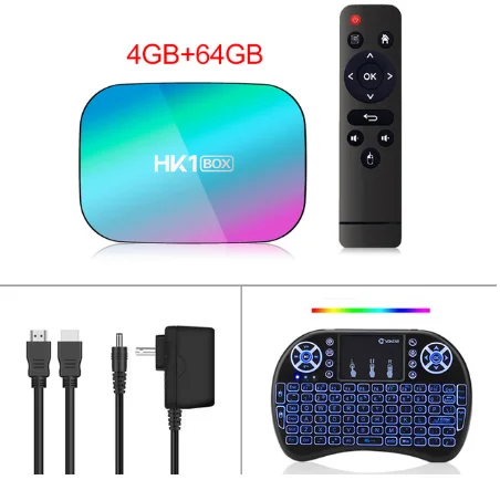 HK1 коробка Android 9,0 Смарт ТВ коробка AmlogicS905X3 телеприставка 4 ГБ 32 ГБ 64 Гб 128 ГБ 2,4G/5G AC Wifi 1000M BT4.0 4k медиаплеер Hk1Box - Цвет: 4G64G I8backlit