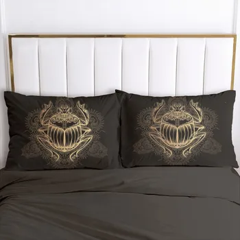 

3D Printed Pillowcases Pillow Case Soft Home Chair Decorative Pillow Covers Cover Palm 80x80cm Glod Black Printed Design
