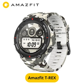 

Amazfit T-rex T rex Smartwatch 5ATM 14 Sports Modes Smart Watch GPS/GLONASS MIL-STD for iOS Android phone CES New 2020