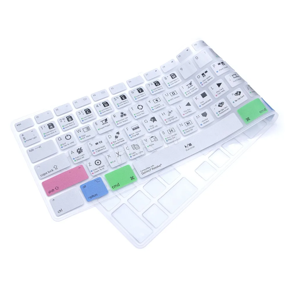 DaVinci Resolve Hotkey Silicone Keyboard Cover for Apple iMac G6 Numeric Keypad