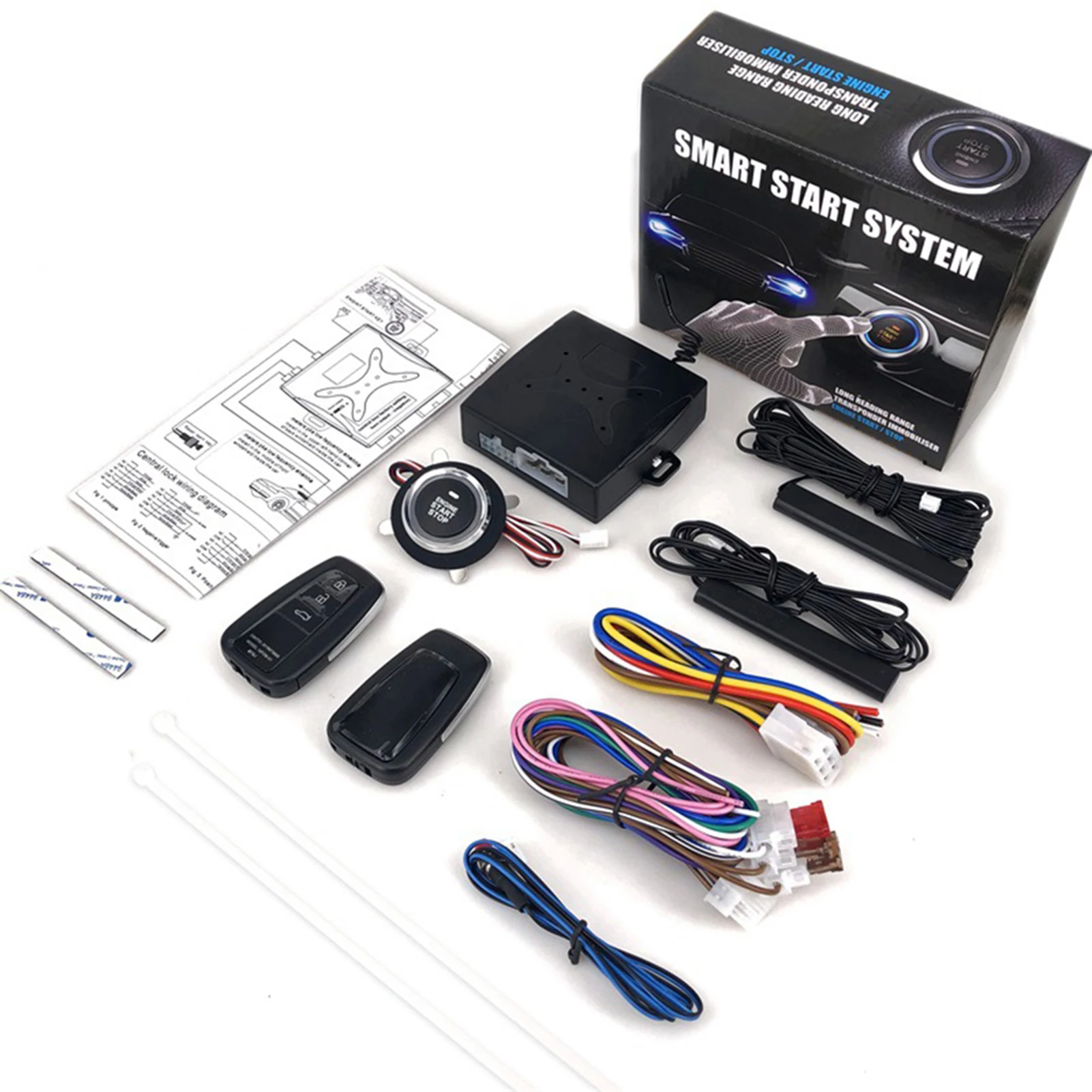 12v Universal Automatic Keyless Entry System Car Start And Stop Buttons