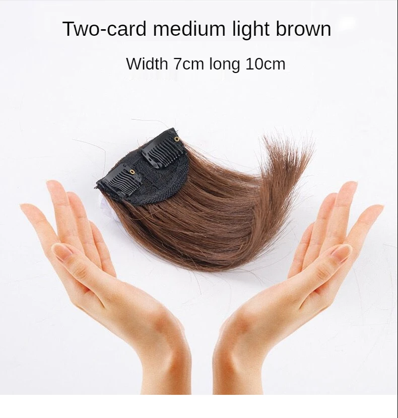 Hair Bun Clip False Bangs Synthetic Pads In One Piece Invisable Seamless Lining of Natural Cover Top Hairpiece Accessories Tools