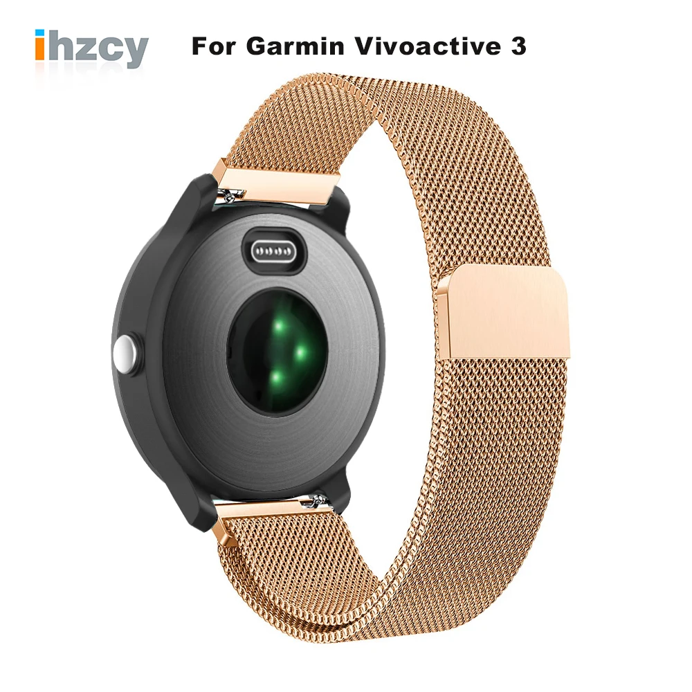 Миланский ремешок для часов Garmin Vivoactive 3 4 умный браслет из нержавеющей стали