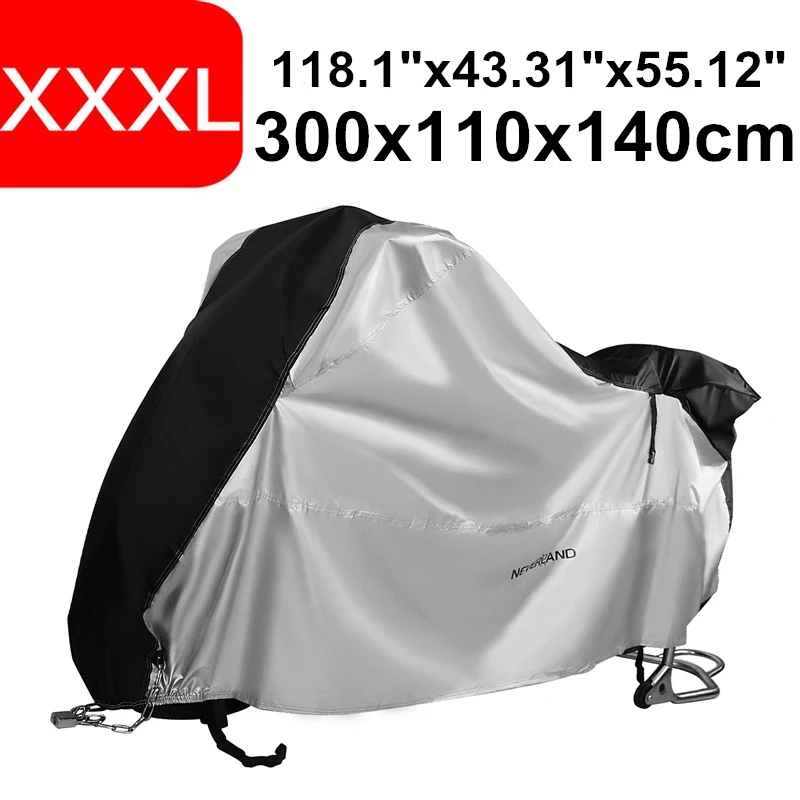 XXXL 300 см 118 дюймов 210D защита от пыли и снега, дождевик, УФ защитные велосипедные Чехлы для скутеров, защита от воды, покрытие для мотоцикла