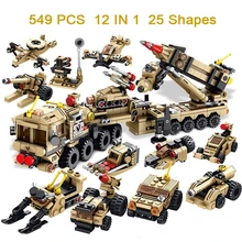 

549 PCS Airodefense Missile Mini Building Blocks Military Army Boy Children Toys Truck Kids Bricks Mini Figure Educational Toy