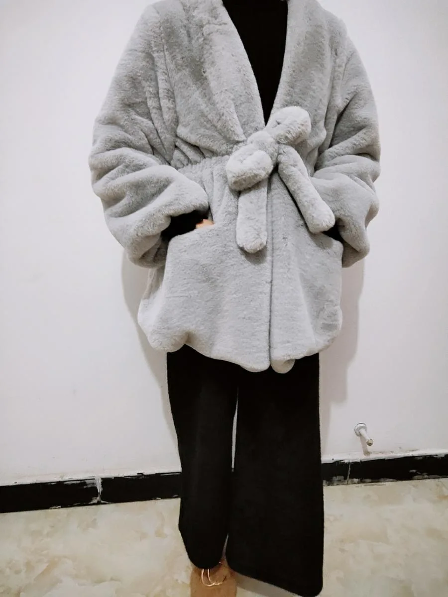 Женское пальто из искусственного меха, коллекция года, большие размеры, толстая теплая куртка, длинный рукав, искусственный мех, плюшевое пальто, зимнее пальто для женщин, casaco feminino