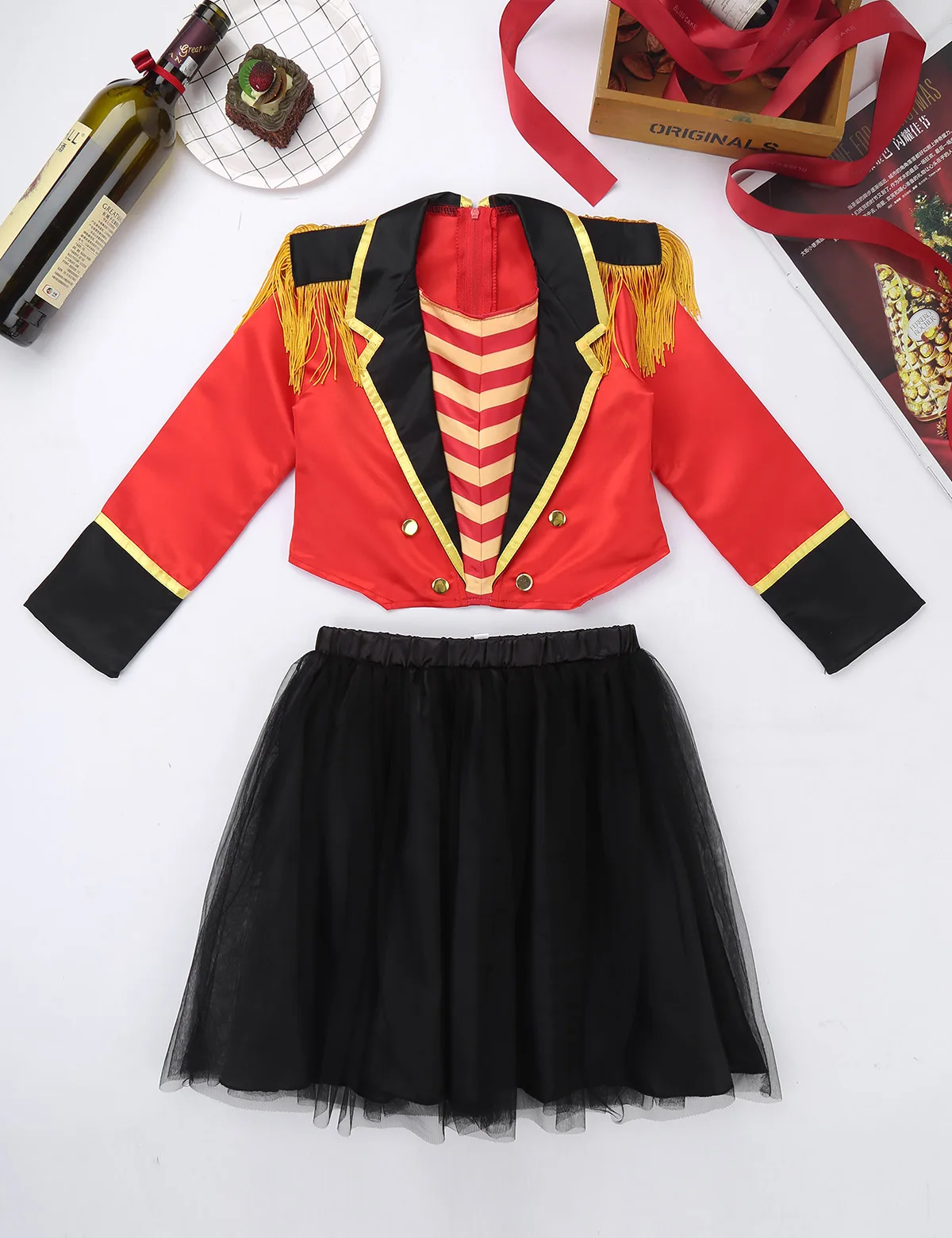 DPOIS/Детский костюм для ролевых игр на Хеллоуин для девочек с изображением цирка рингмейстера детские нарядные вечерние костюмы с юбкой-пачкой