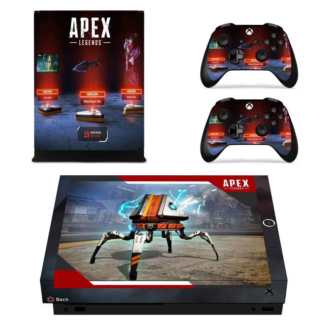 APEX Legends полное покрытие кожи консоли и наклейка на контроллер для Xbox One X кожи наклейки Винил
