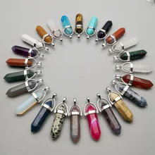 Модные подвески и ожерелья с натуральным камнем и кристаллами для изготовления ювелирных изделий, 50 шт., смешанный Шарм, маятник, аксессуары