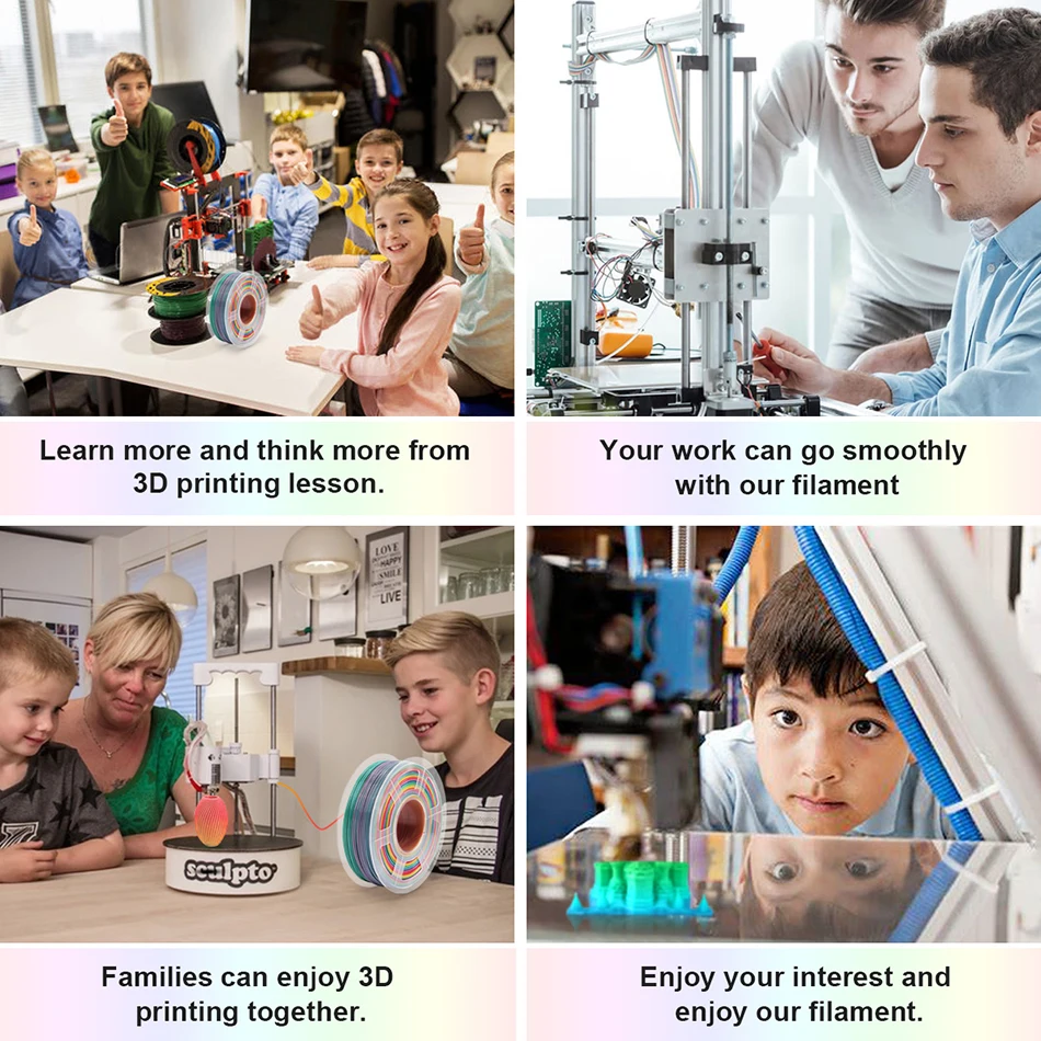 Dimensão + - Abs de Seda Sunlu Filamento Petg Pla Impressora Materiais Precisão -0.02 Tpu 0.5kg 3d 1.75mm 1kg - Imagem 5