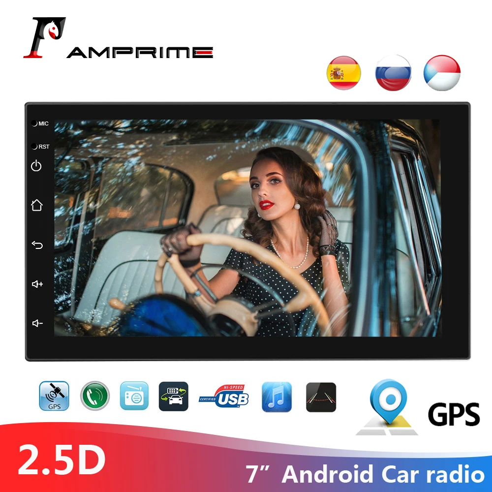 AMPrime автомобильное радио 2 Din 7 &quotAndroid автомобильный мультимедийный видео плеер