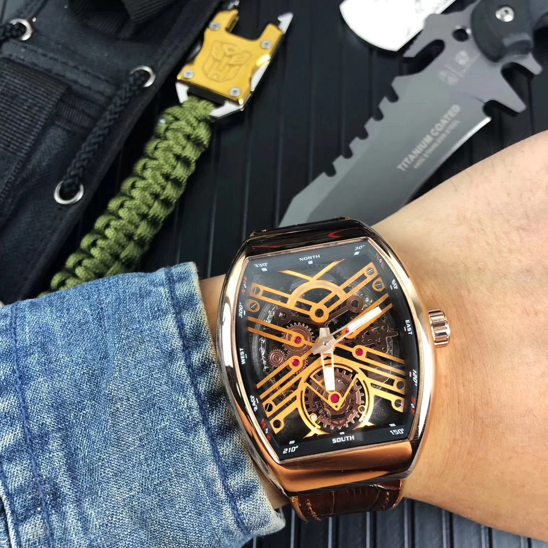A09296 мужские часы Топ бренд подиум роскошный европейский дизайн автоматические механические часы