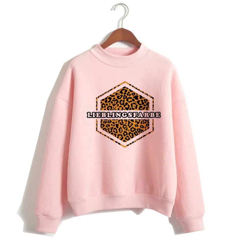 Леопардовые толстовки Harajuku Vogue Fashion 90s женские пуловеры с круглым вырезом толстовка негабаритный принт уличная ulzzang Женская Повседневная