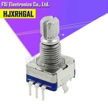 

5PCS Plum handle 15mm rotary encoder coding switch / EC11 / digital potentiometer with switch 5 Pin