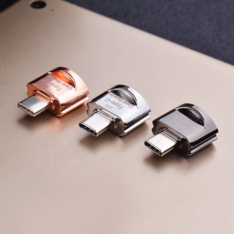 random color USB-C OTG адаптер для смартфонов Android/Планшеты/ПК/ноутбук USB 2,0/1,1 Тип C Micro TF/SD/Micro SD кардридер Тип C - Цвет: random color