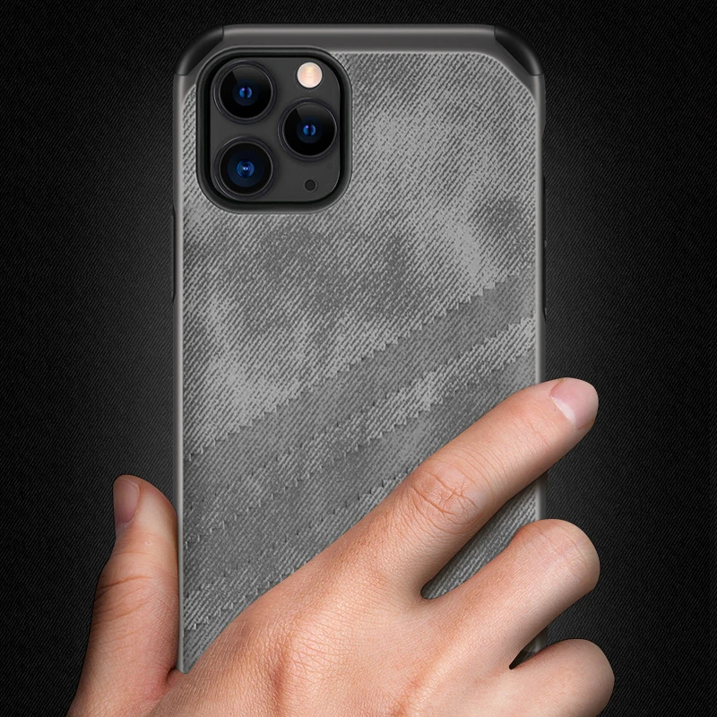Роскошный тканевый чехол для телефона для iPhone 11 Pro Promax Xsmax Xs Xr X, тканевый чехол, защитный чехол из ТПУ, светильник, серый, синий, коричневый