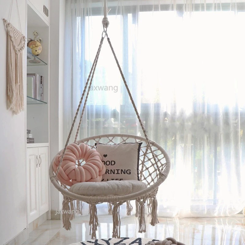 ラウンドハンモックスイングチェア屋外屋内家具ハンモック椅子庭寮子大人の枕 Hammocks Aliexpress