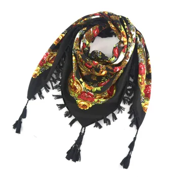 

10pcs / lot Hot scarves knotted national wind flowers sun visor warm shawl scarf tourism