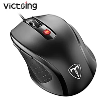 VicTsing PC124 Wired Mouse Ergonomic USB Optical Mouse 6 Buttons Mice Adjustable 3200 DPI Computer Mouse For PC Laptop Notebook