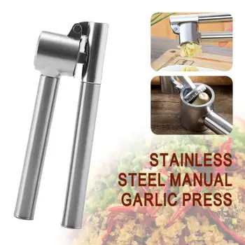 

Kitchen Stainless Steel Garlic Press Crusher Home Cooking Vegetables Ginger Squeezer Masher Handheld Ginger Garlic Mincer Tools