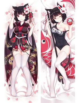 

Anime Azur Lane Body Pillow Cover Case Yamashiro Saratoga Sexy Pillowcases Peach Skin 2 Way Throw Otaku Pillow case