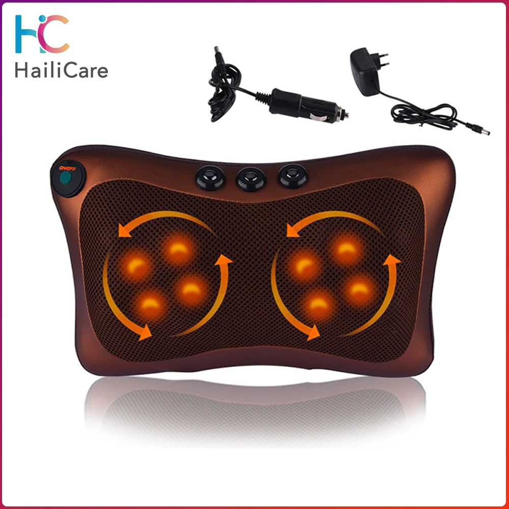 Electric Vibrating Kneading Neck Massager Pillow Infrared Heat