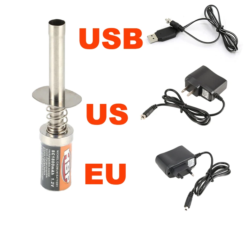 Kit De Arranque Rc Nitro Encendedor De Bujía Con Cargador