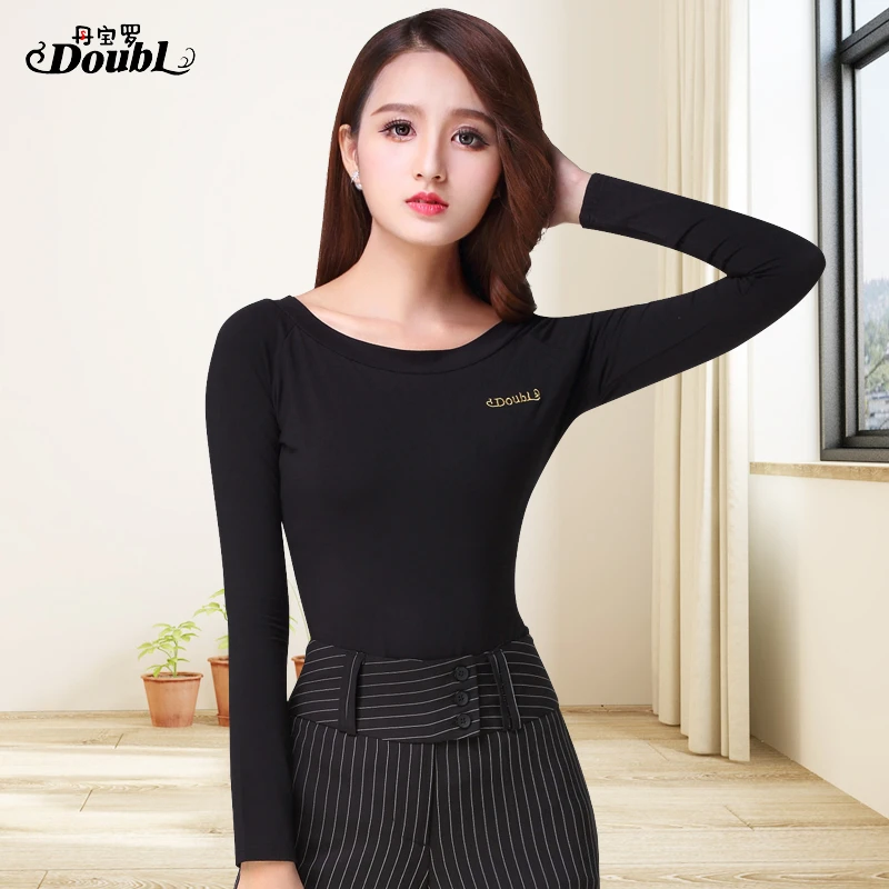 black long sleeve dance top