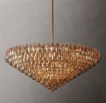 

Modern Chandelier Lighting Vintage Glass Chandelier Hanging Lamp Home Light Fixture