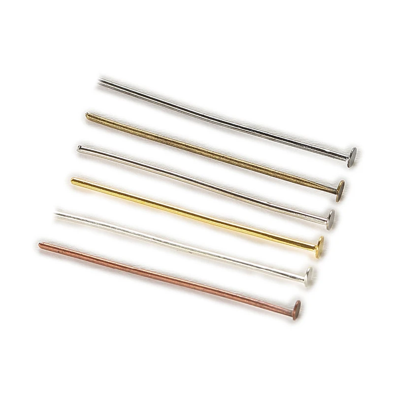 

500Pcs 14-60mm Golden/Silver/Bronze Flat Head Pins Jewelry Findings For Necklace Charm Earrings Jewelry Making DIY Accessories
