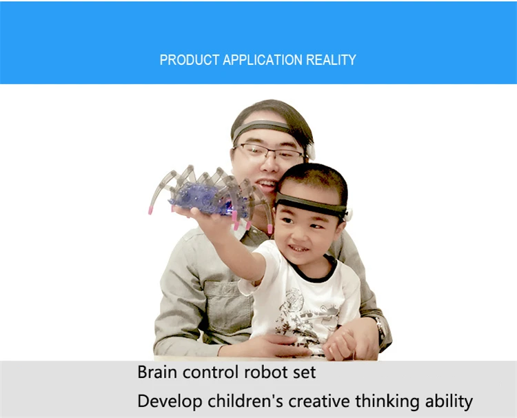 Mindlink RC Паук Робот повязка на голову комплект Brainlink игрушки EEG обучение Новинка высокотехнологичные игрушки фокус приложение игры подарок для детей взрослых