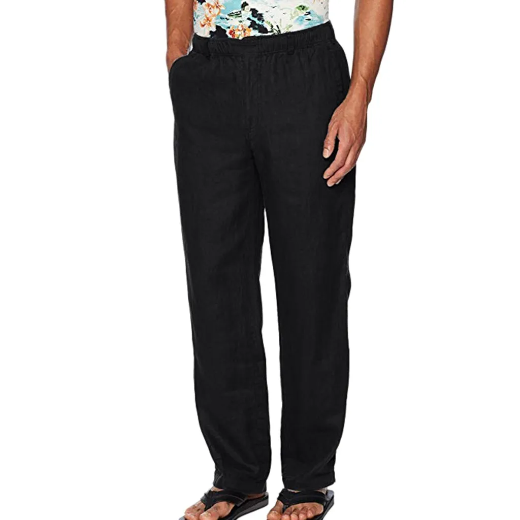 Vogue Pantalon Homme брюки мужские повседневные рабочие хлопковые смешанные однотонные длинные штаны с эластичным поясом с карманами черные брюки
