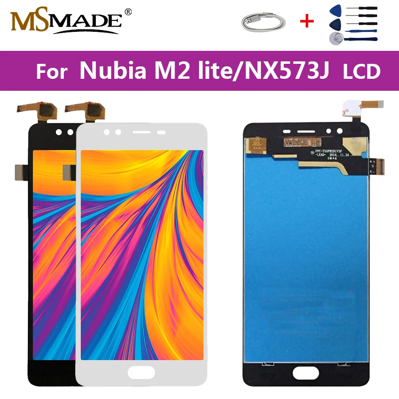 

5.5" For ZTE Nubia M2 lite LCD NX573J Display LCD Display Touch Screen Digitizer Replacement Parts With Frame Free Shipping