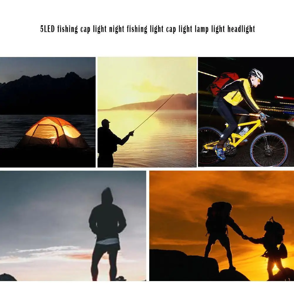 

1Pcs Caplight Fishing Clip Cap Light Night Fishing Hat Light Lamp Hat Clip For Campin Hat on Head Light Cap Light Fishing L Z1Y6