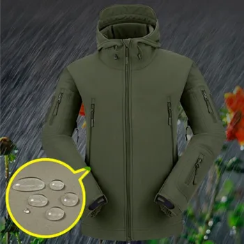 

New Men Charge Coat Fleece Windproof Waterproof Jacket Outdoor Hooded Coat Camping Cycling Hunting Tactical Clothes