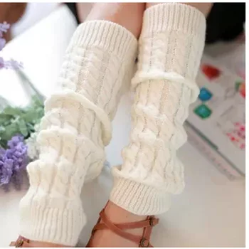

Hot Fashion Leg Warmers Women Warm Knee High Winter Knit Solid Crochet Leg Warmer Socks Warm Boot Cuffs Beenwarmers Long Socks