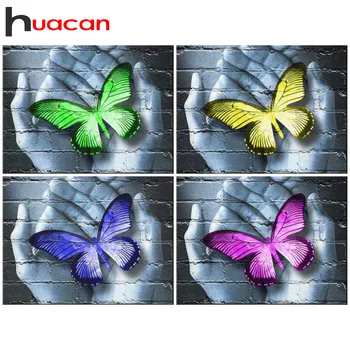 

Huacan Diamond Painting 5D Animal Butterfly Full Square Diamond Embroidery Mosaic Stitch Rhinestone Picture Home Decor Drop Ship