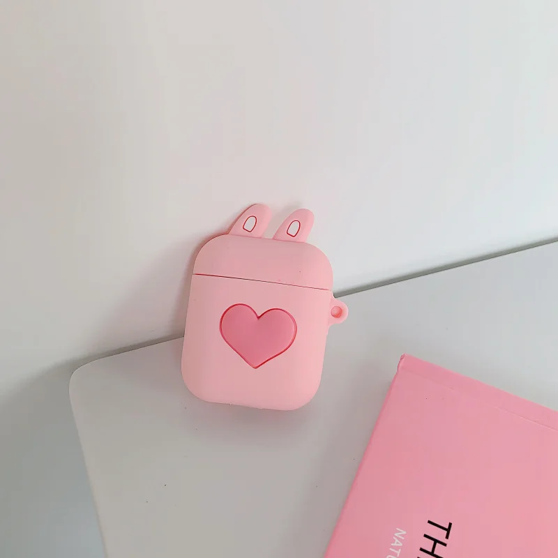 156-U Чехол для наушников с 3D милым единорогом для Airpods 2 чехол силиконовый защитный чехол для Apple Airpods 1 чехол Аксессуары для ключей - Цвет: 156-U