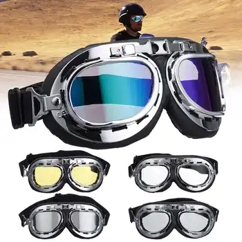 

Motorcycle Protective Helmet Goggles Scooter Riding Goggles ATV Dirt Bike UTV Windproof Retro Eyewear Gear Glasses Sunglasses