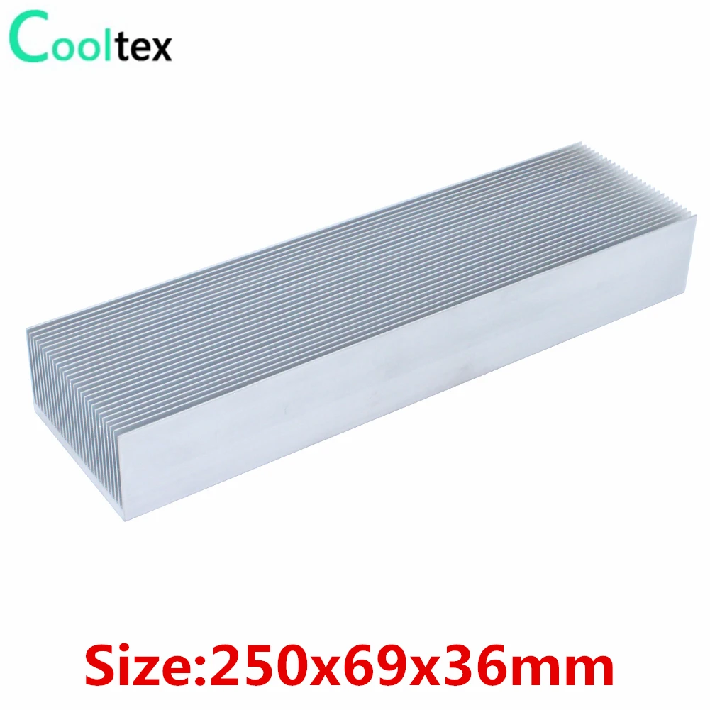 

250x69x36 мм алюминиевый радиатор охлаждения Радиатор Охладитель для чипа светодиодный электронный теплоотвод