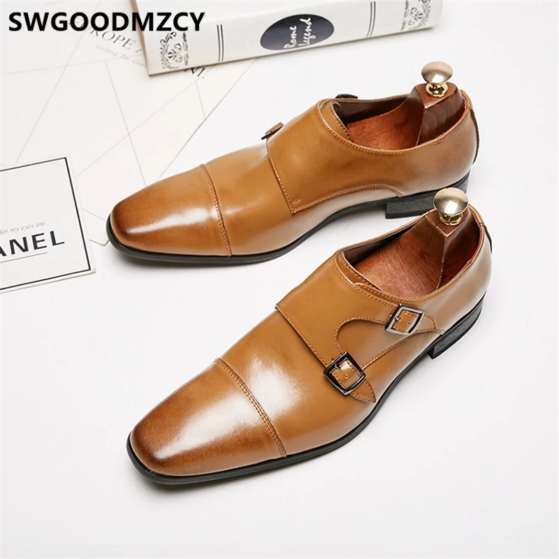 Scarpe Con Cinturino Doppio Monaco Scarpe Formali Nere Per Uomo Scarpe Oxford Per Uomo Chaussure Italiano Homme Mariage Scarpe Uomo Eleganti